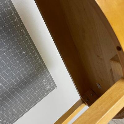 Cute Half Round Entry Table - Birch wood