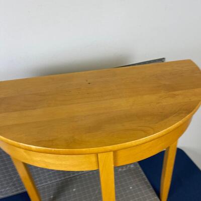 Cute Half Round Entry Table - Birch wood
