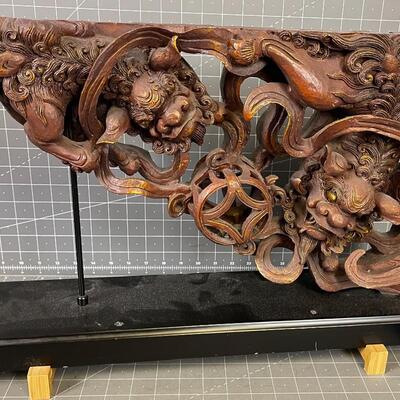 Asian Decorative Corner Piece with Dragon on it.  