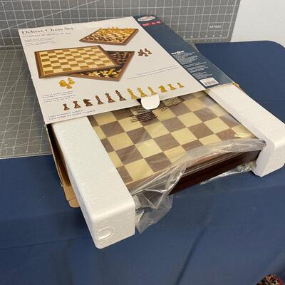 Deluxe Chess Set in Open Box 