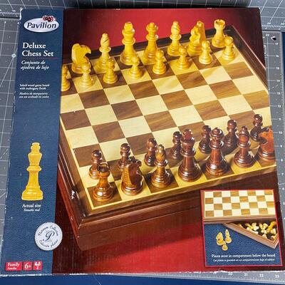 Deluxe Chess Set in Open Box 