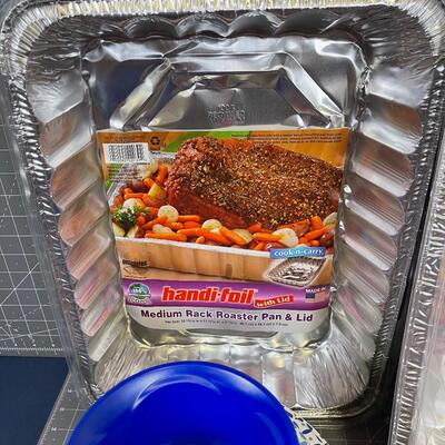 Foil Pan with Lids, Plastic Bowls, Plates 