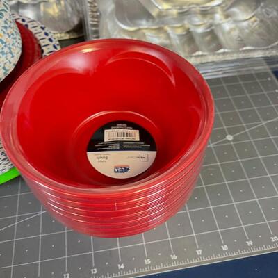 Foil Pan with Lids, Plastic Bowls, Plates 