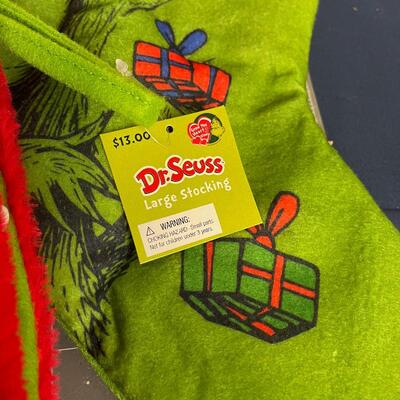 Dr Suess Grinch Stockings, NEW 