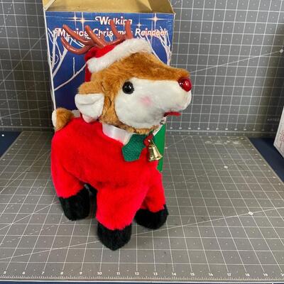 Musical Walking Christmas Reindeer