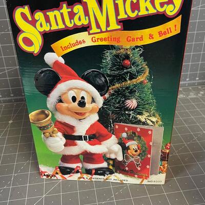Fully Posable Santa Mickey Mouse 