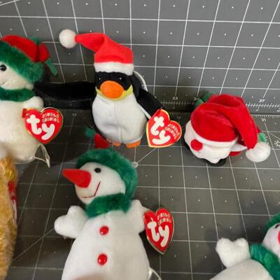 TY Beanie Babies: Jingle Beanies Snowmen Etc.