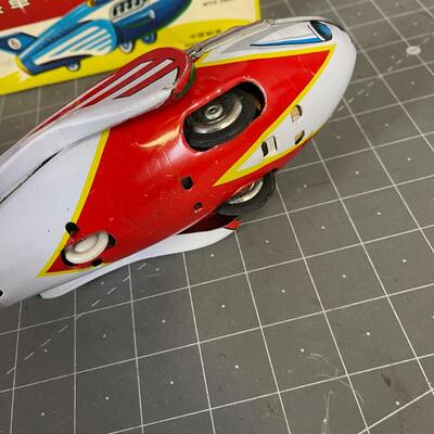 Friction Rocket Racer Ship with Box, Vintage 