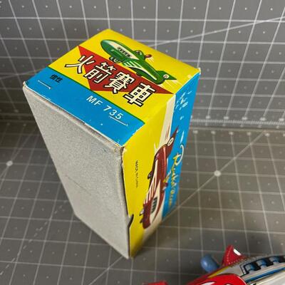 Friction Rocket Racer Ship with Box, Vintage 