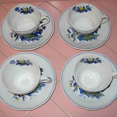 MS Spode Dinnerware Blue Bird 20 pc Set Dinner Salad Bread Plate Cup Saucer England