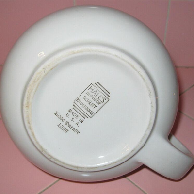 MS 1945 Hall China Rose Parade Teapot Quality Kitchenware White Sani 4 cup #1259