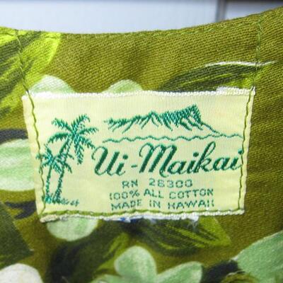 MS Vintage 1960s Hawaiian Dress Muumuu  Hawaii Ui-Maikai All Cotton