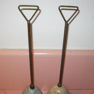 MS Pair Vintage Marble MCM Doorstops 1970s / Hollywood Regency