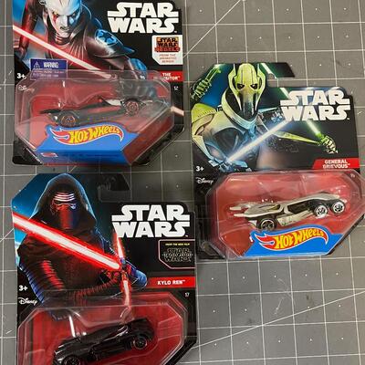 (3) Starwars Hot Wheels 
