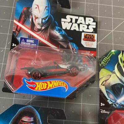 (3) Starwars Hot Wheels 