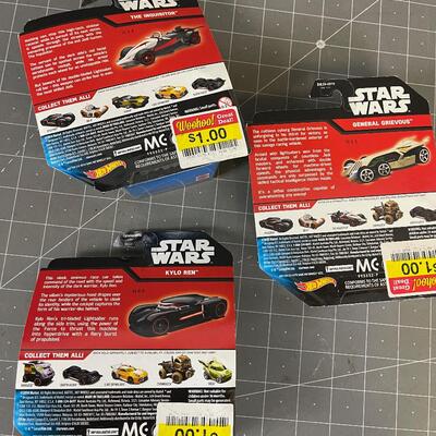 (3) Starwars Hot Wheels 