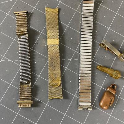 Tie Clips and Watch Bands, Mens Jewelry 