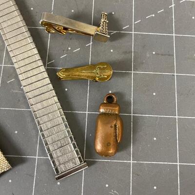 Tie Clips and Watch Bands, Mens Jewelry 