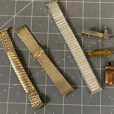 Tie Clips and Watch Bands, Mens Jewelry 