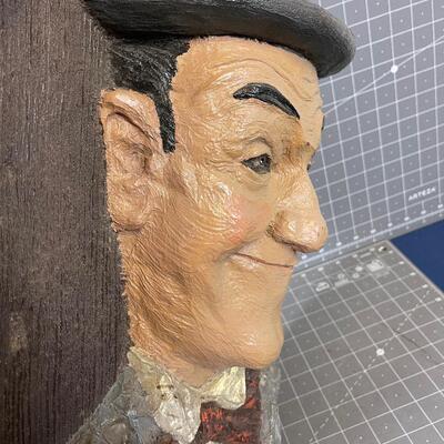 Laurel of Laurel and Hardy Vintage Resin Wall Plaque