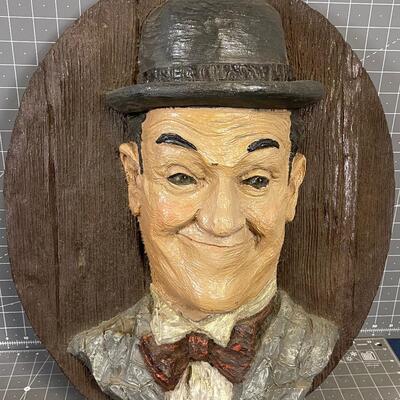 Laurel of Laurel and Hardy Vintage Resin Wall Plaque