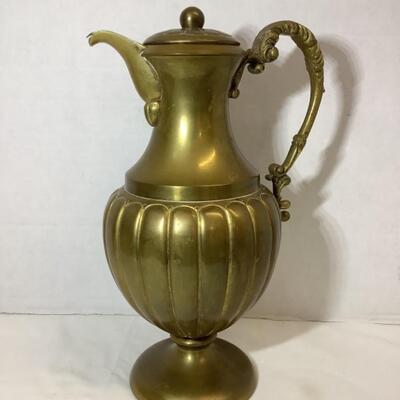 A - 501  Vintage Brass Thermos Water Pitcher