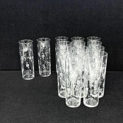 16 ~ Vintage High Ball Glasses ~ Use At Your Next Holiday Party!