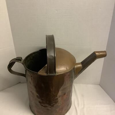 A - 504 Large Victorian Footed Copper Watering Can
