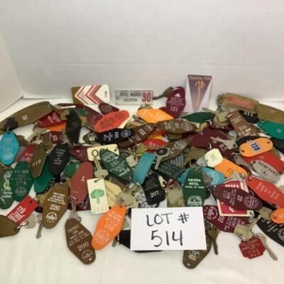 A - 512 Fun Large Lot of Vintage Hotel Keys from Around The World