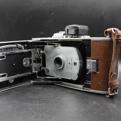 Antique Polaroid Land Model 95 with Leather Stitched Travel Case