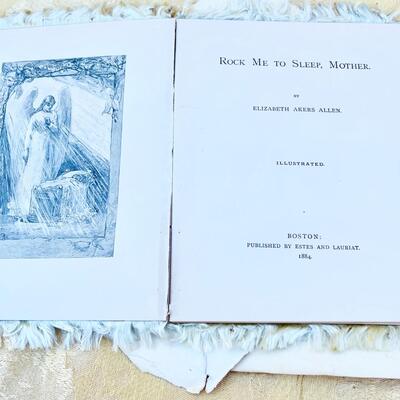AA    ANTIQUE BOOKLET DATED 1884 "ROCK ME TO SLEEP MOTHER"