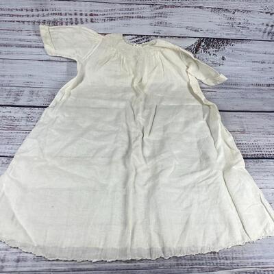Vintage Homemade White Christening Baby Dress Gown