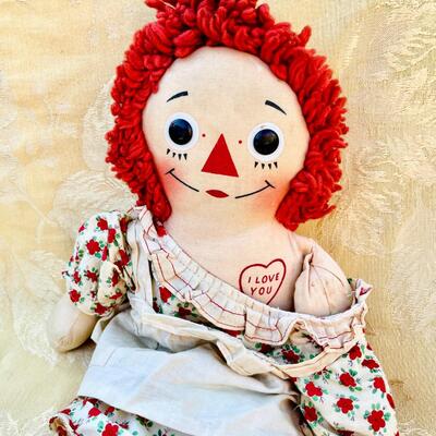 AA   VINTAGE RAGGEDY ANN & ANDY RAG DOLLS KNICKERBOCHER