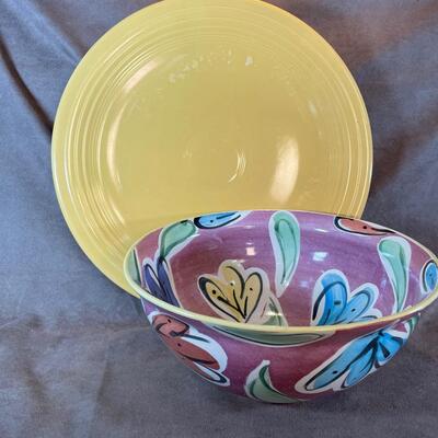 Lot 15. Decorative Serving Bowl and Fiestaware Platter