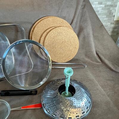 Lot 17. Kitchen Assortment with Strainers