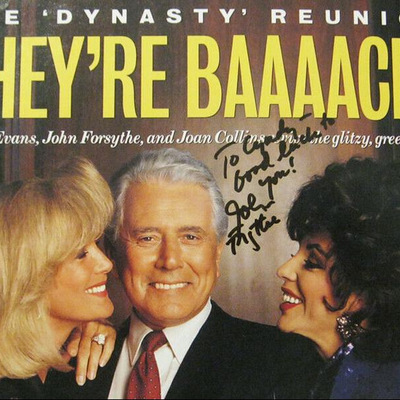 MS Signed Photograph & Cover John Forsythe Blake Carrington Evan Collins Dynasty