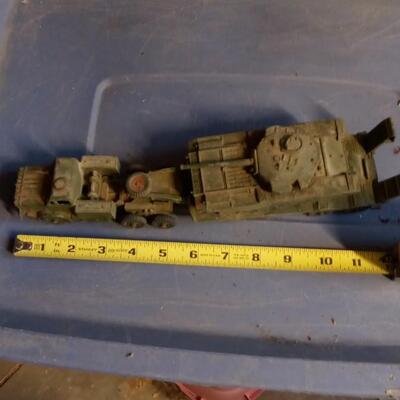 LOT 156  ARMY TANK HAULER BY DINKY