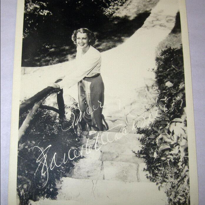 MS Vintage Hollywood Signed Picture & Autograph Jeanette MacDonald 1930s