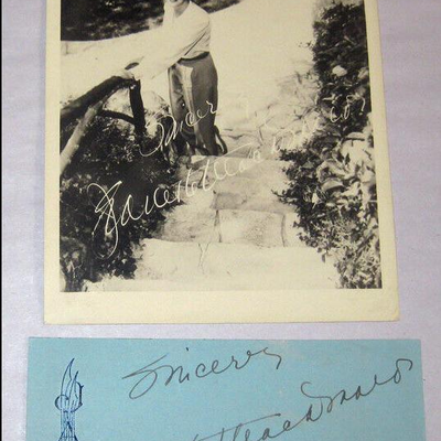 MS Vintage Hollywood Signed Picture & Autograph Jeanette MacDonald 1930s