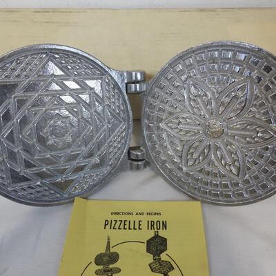 Pizzelle Iron with Directions & Recipe Booklet. Very Clean/Unused