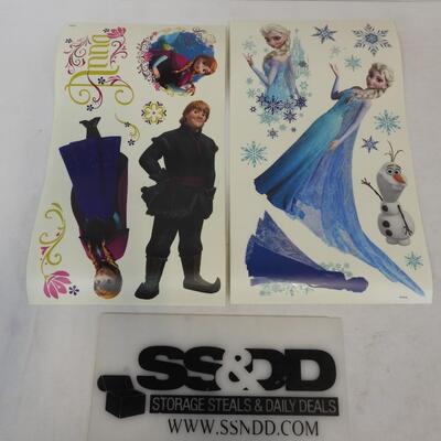 Frozen Anna & Elsa Snow Queen Large Stickers for Wall Decor. Incomplete