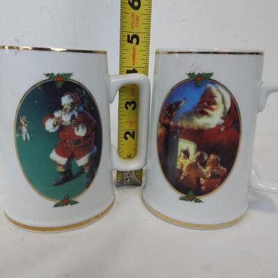 8 Coca-Cola Santa Christmas Mugs, 1996: 2 