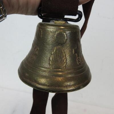 Metal Bell (Brass?) with Leather Strap - Chiantel Fondeur 1878 Saignelegier