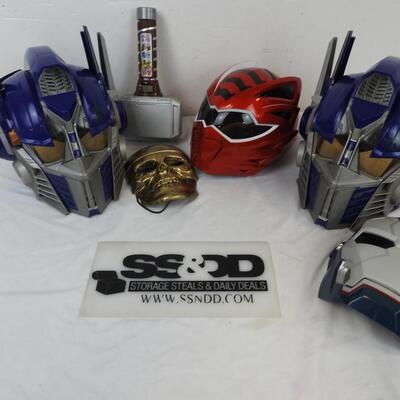 5 Masks & 1 Thor Hammer Toys