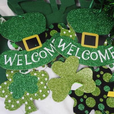 Lot of Saint Patrick's Day Decor, Party Decor, Green Hat, Signs