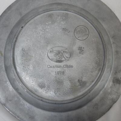 3 Decorative Pewter Plates, The Great American Revolution, 1976