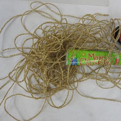 Craft Lot: Grass, Flexable Straws, Slippers, Rubber Stamps, Scissors
