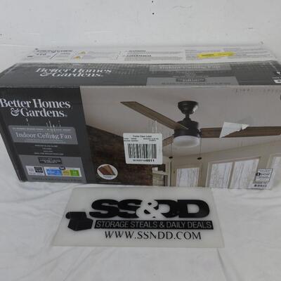 Better Homes and Gardens Indoor Ceiling Fan, Appears Complete, Open Box
