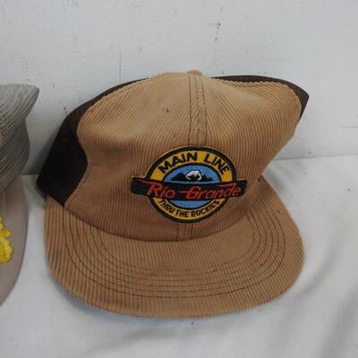 3 Rio Grande Thru the Rockets MainLine Hats, 2 Trucker