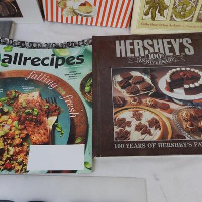 5 Cook Book Lot: Home Baking Binder and 100 Years of Hershey's Favorites